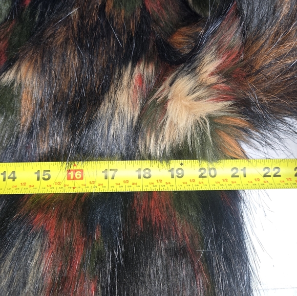 Wildflower Faux Fur Multicolor Jacket M - Picture 5 of 10